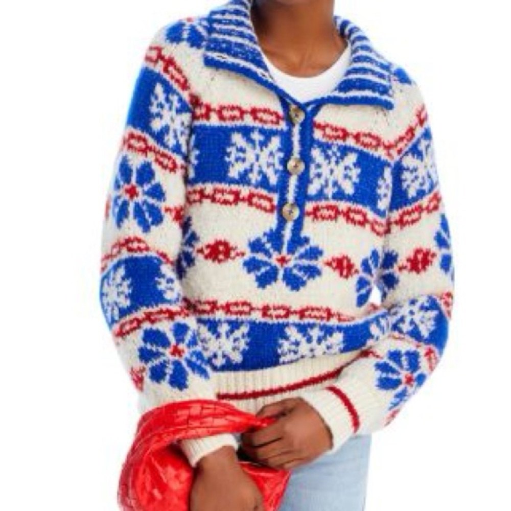 MOTHER The Buttoned Funnel Sweater